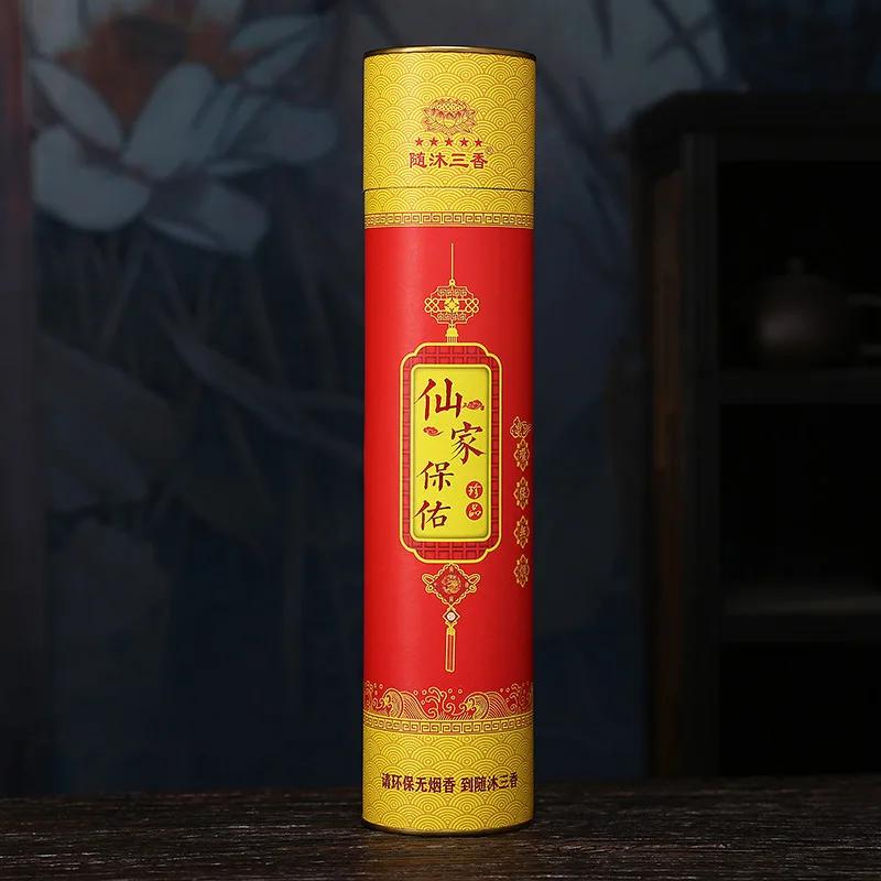 500г/Тюбик Натуральный Буддийский Ароматический Бамбуковый Аромат Бездымный Сандал Храм Будды Поклонение Поклонение Благословение Ароматическая Палочка Celestial being bles красный